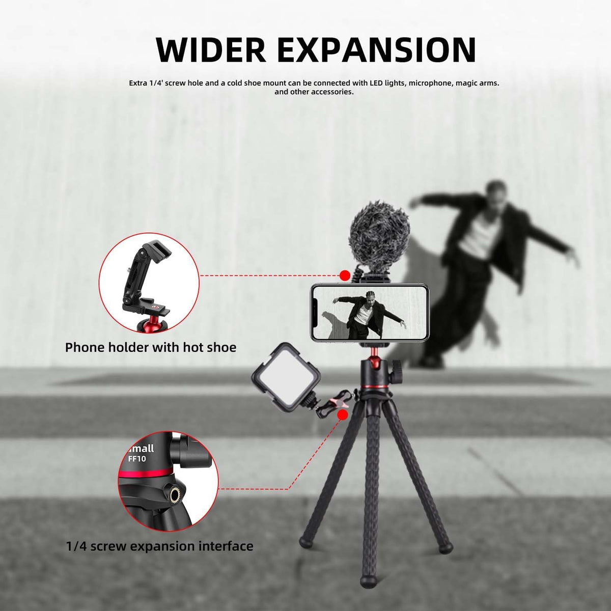 Mini Flexible Tripod with Remote for Phone & Camera