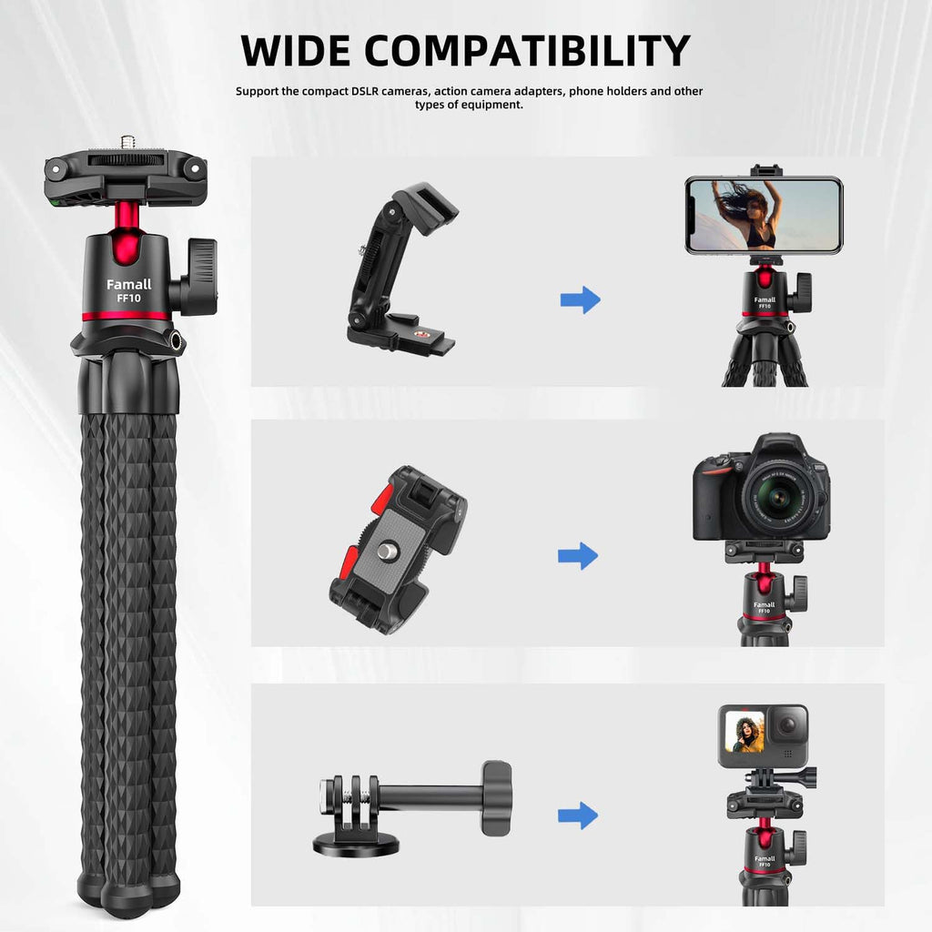 Mini Flexible Tripod with Remote for Phone & Camera