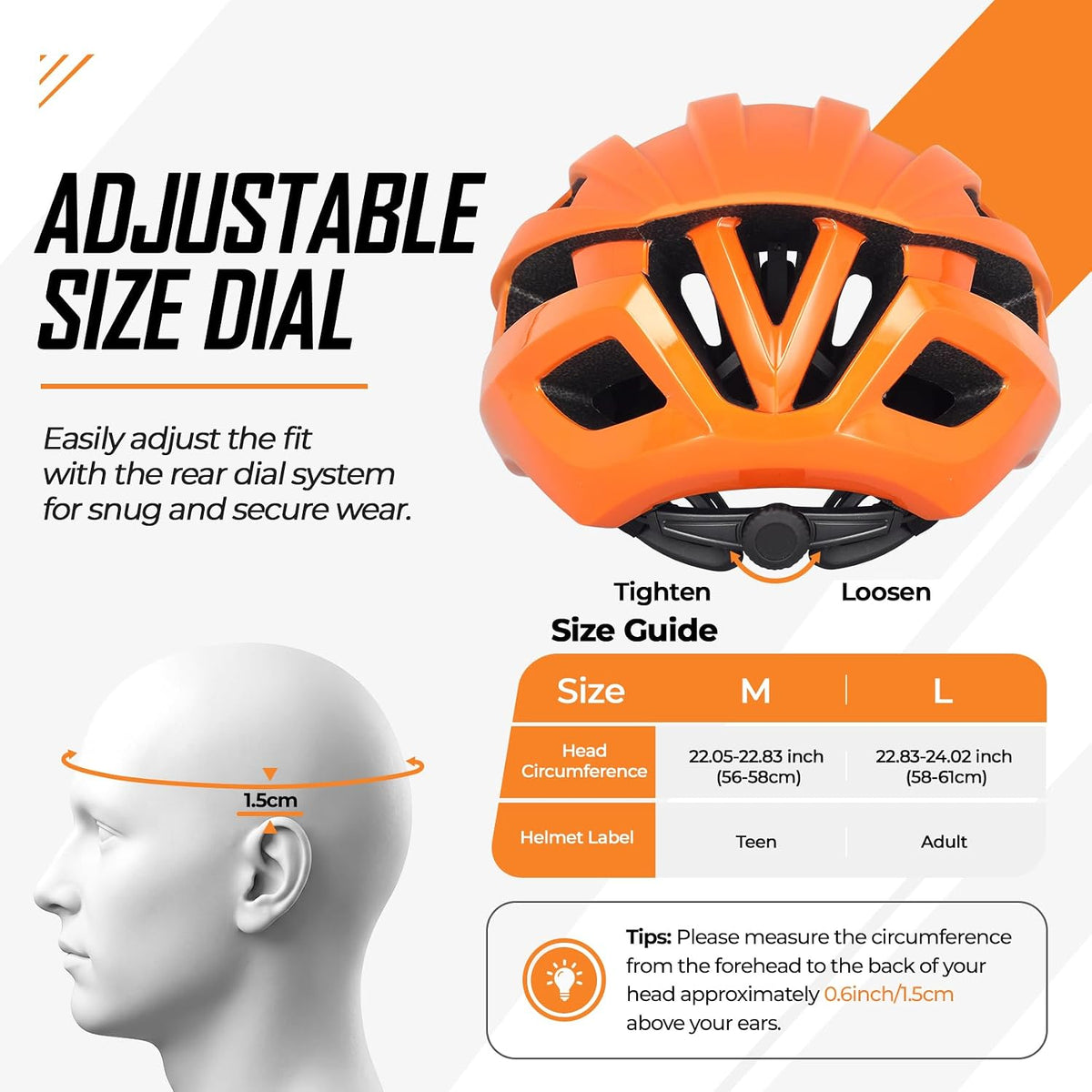 Adult Men Women Road Bike Helmet, Integrally-Molded Bicycle Helmet, Lightweight Breathable Cycling Helmet for Road & Mountain Biking, Suitable for Men Women