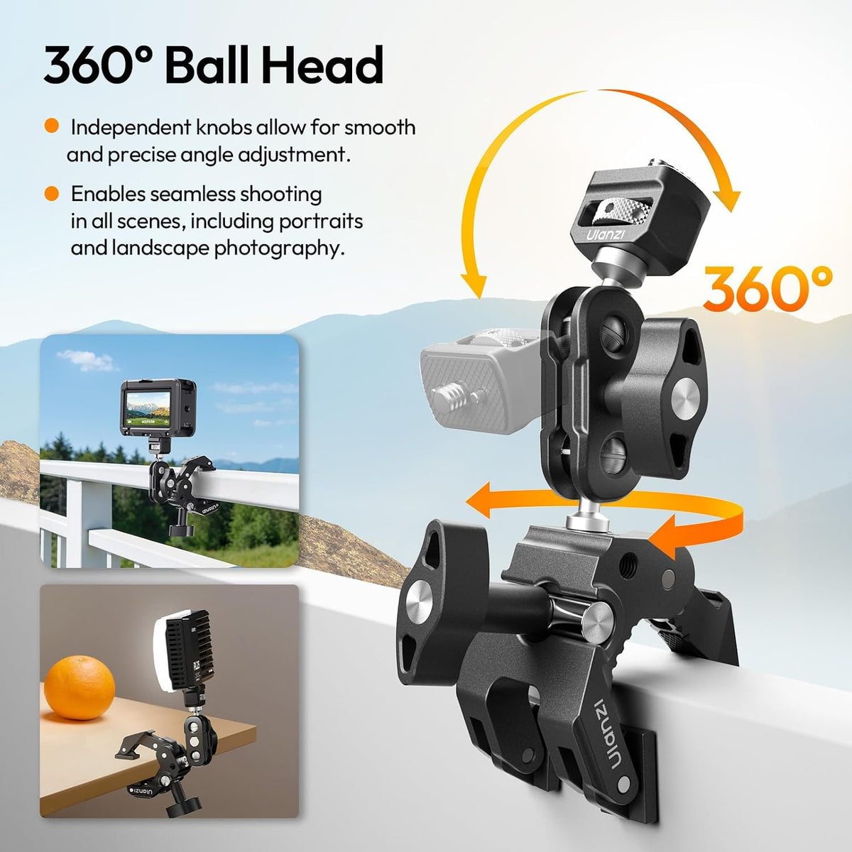 Camera Mount Super Clamp Kit of Action Camera
