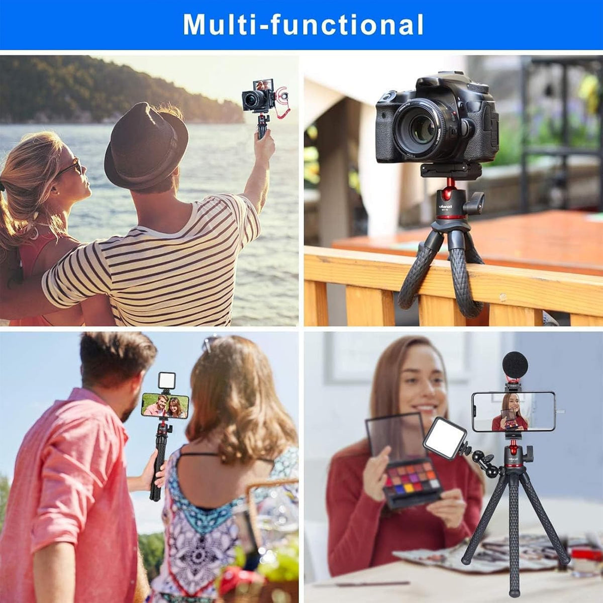 Mini Flexible Tripod with Remote for Phone & Camera