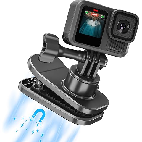 Magnetic Action Camera Mount Backpack Strap Clip Sun Visor Clip for Action Camera