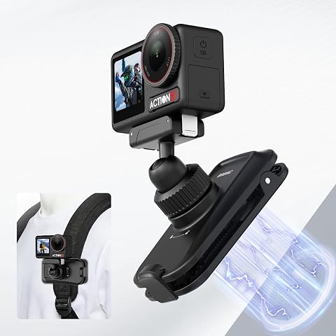 Magnetic Action Camera Mount Backpack Strap Clip Sun Visor Clip for Action Camera